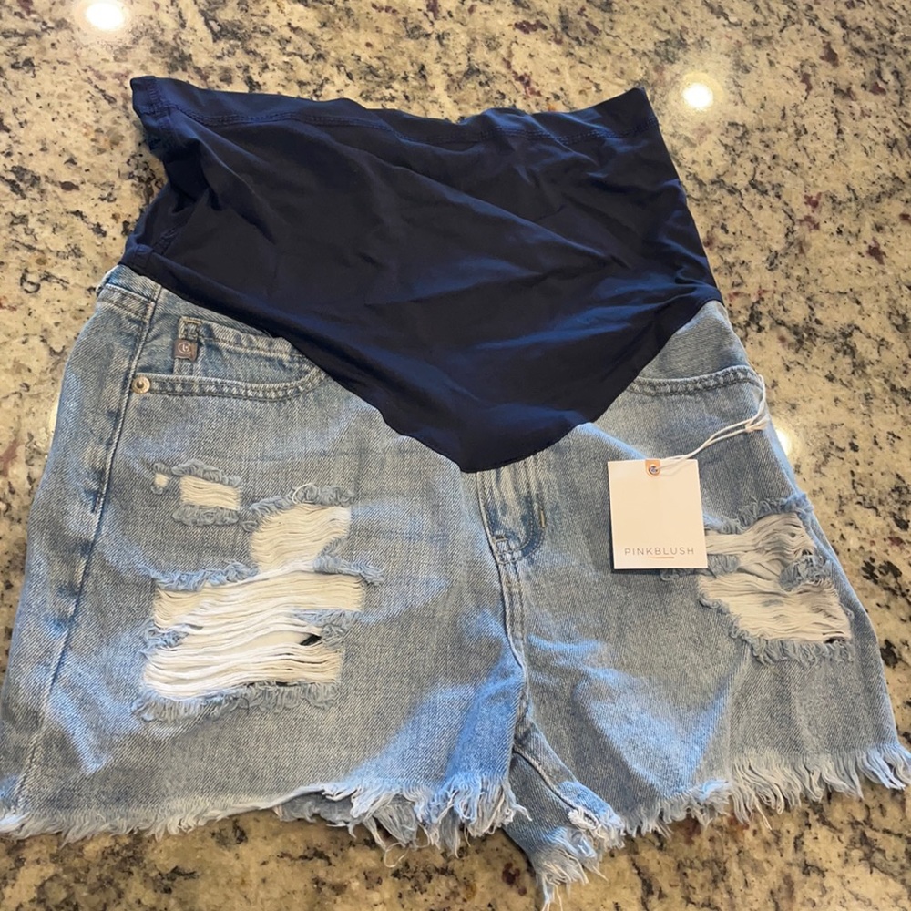 Pinkblush maternity jean shorts